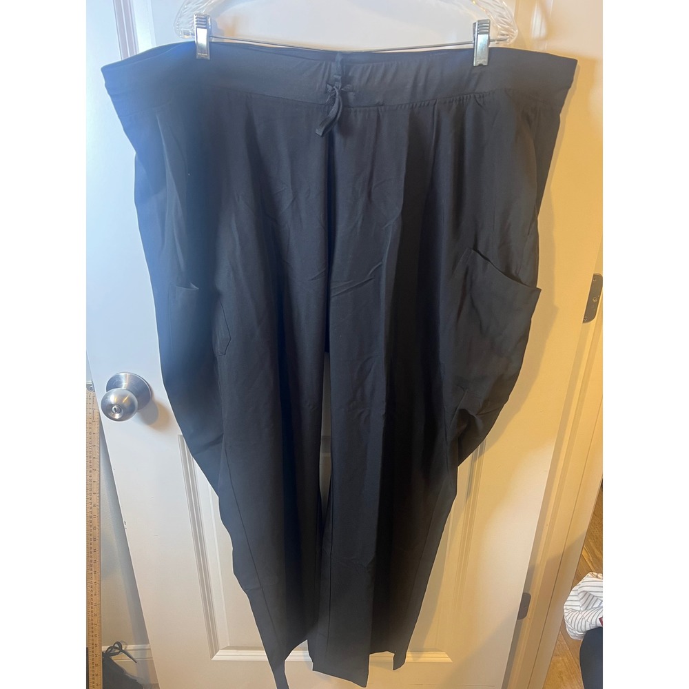 Mandala Womens Scrub Pants Equa-Tek Technology Black 4XL NWT